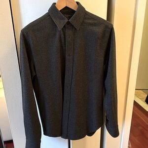 Rag & Bone Men’s XS dark gray/charcoal long sleeve Japanese Knit Wool shirt